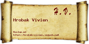 Hrobak Vivien névjegykártya